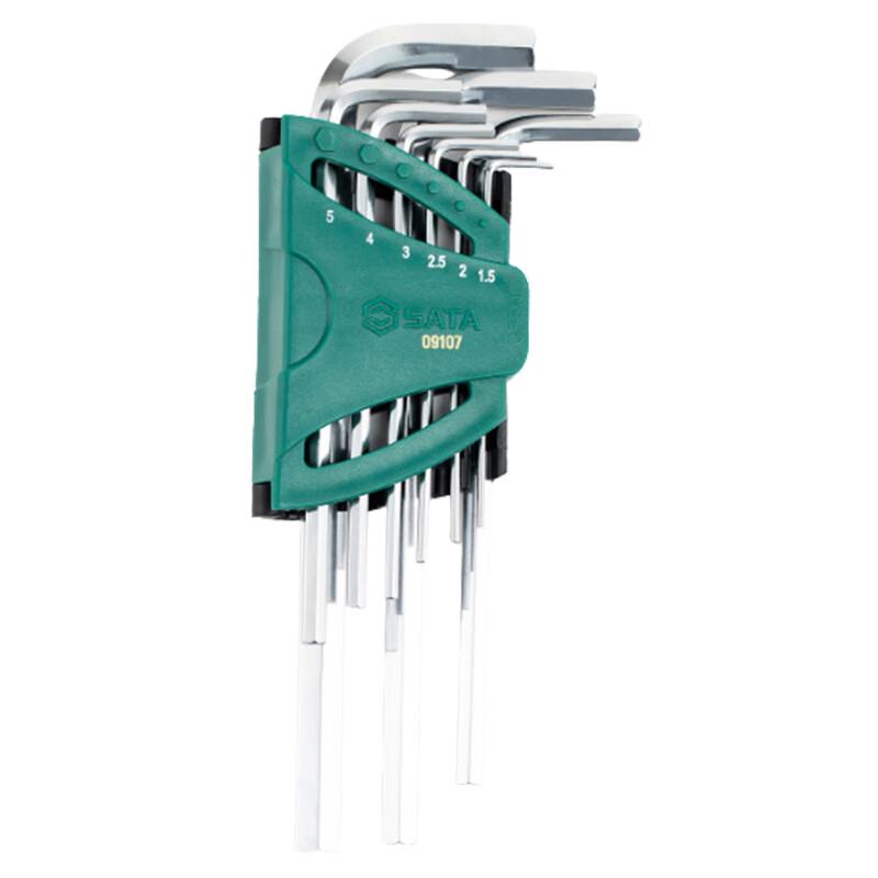 SATA 09107 9-Piece Extra Long Hex Key Set One Size