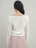 Deoenel Silk Low Button Knit - [Ivory]