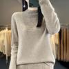 Women's Cashmere Sweater Qinghe Cashmere 30% Cashmere 70% Wool Women's Autumn and Winter Cashmere Pullover Soft and Warm