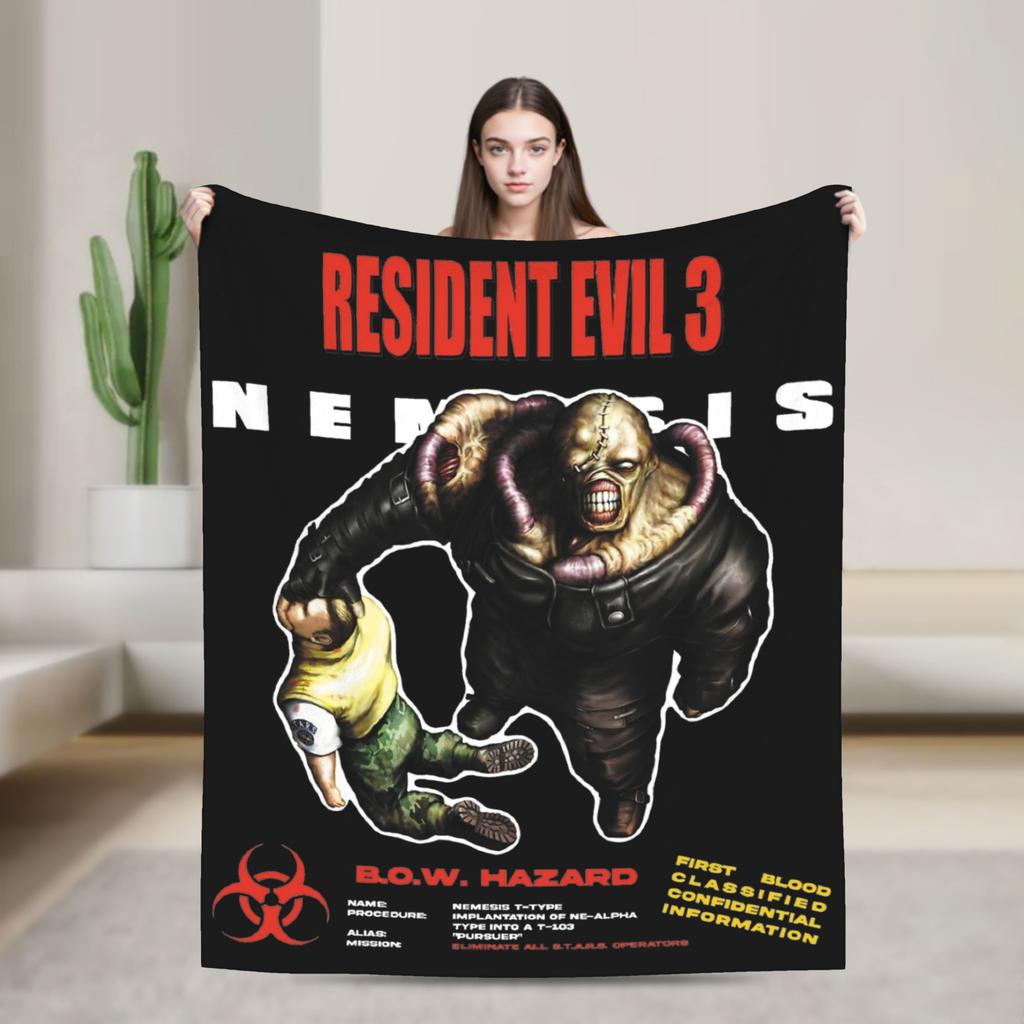 Residents Evils NEMESIS v1 Blanket Cover Fleece Throw Blanket Summer Air Conditioning Decoration Soft Warm Bedspreads,