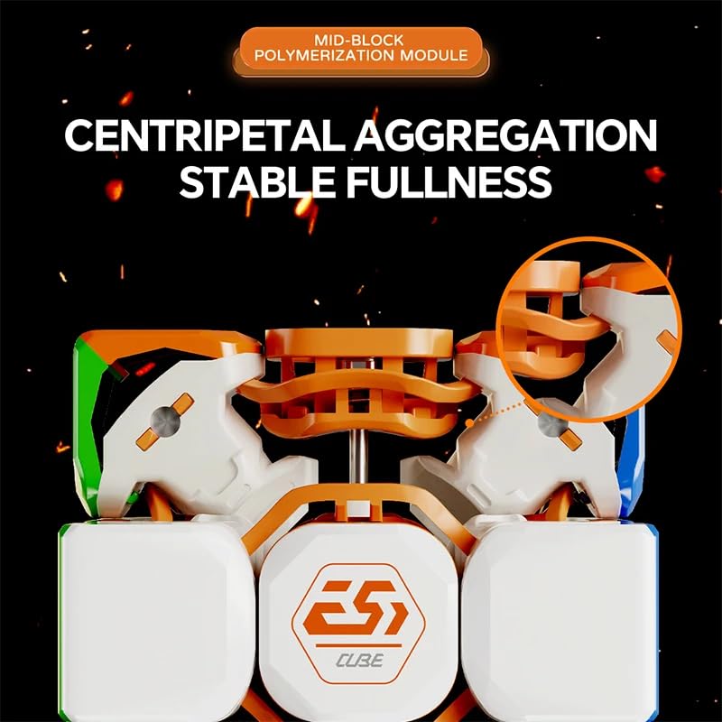 YJ MGC EST 3x3 [Pouch Included/Authentic] Magnetic 3x3 Cube, Stickerless, Competition-Ready 3D Puzzle