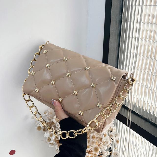 

Женский рюкзак, сумка на плечо подмышки, модные стеганые клатчи с цепочкой, кошельки и сумки для женщин, сумка из искусственной кожи с верхней ручкой One Size хаки