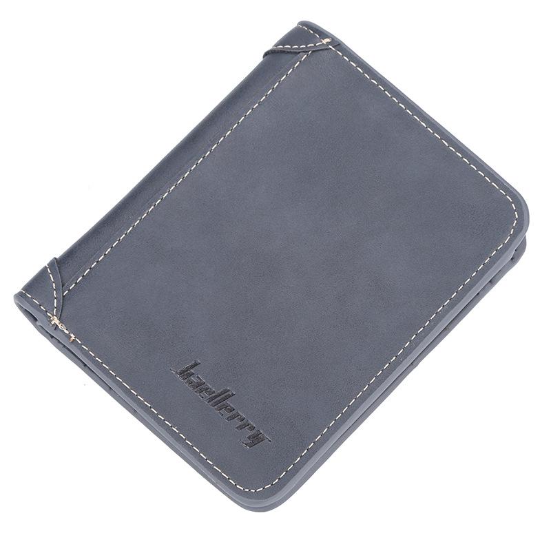 Men's Large Capacity Vertical Bi-fold Money Clip Wallet by Baellerry
