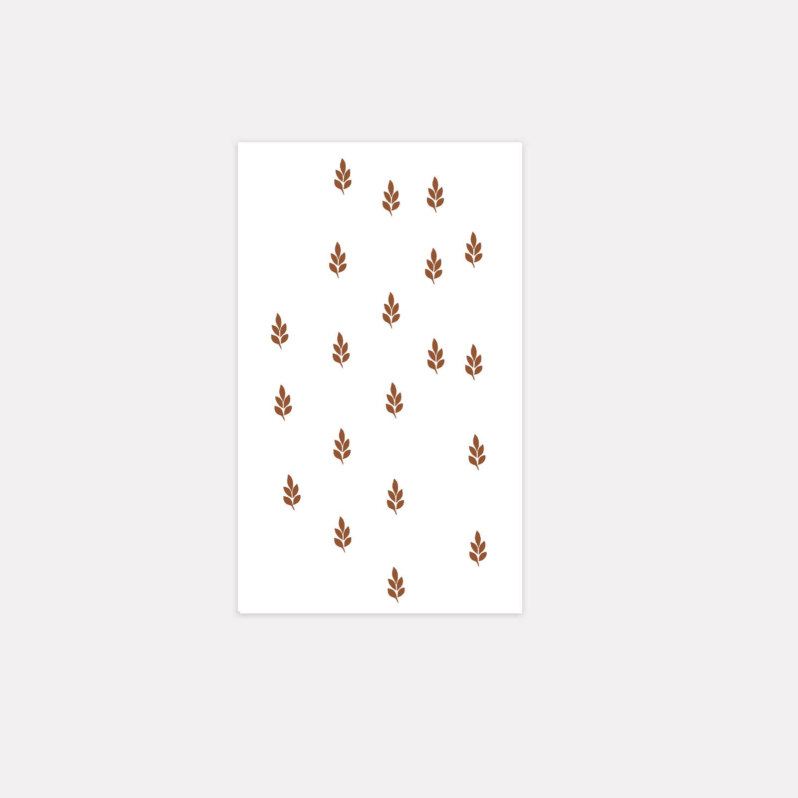 

Small Brown Leaf Tattoo Sticker, Simple Lines, Waterproof And Long-Lasting, High-End Finger, Small Pattern On The Back Of The Hand 9*15