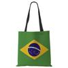 World Cup Flag Women Handbag Linen Totes Casual Traveling Beach Gift Bags CLE