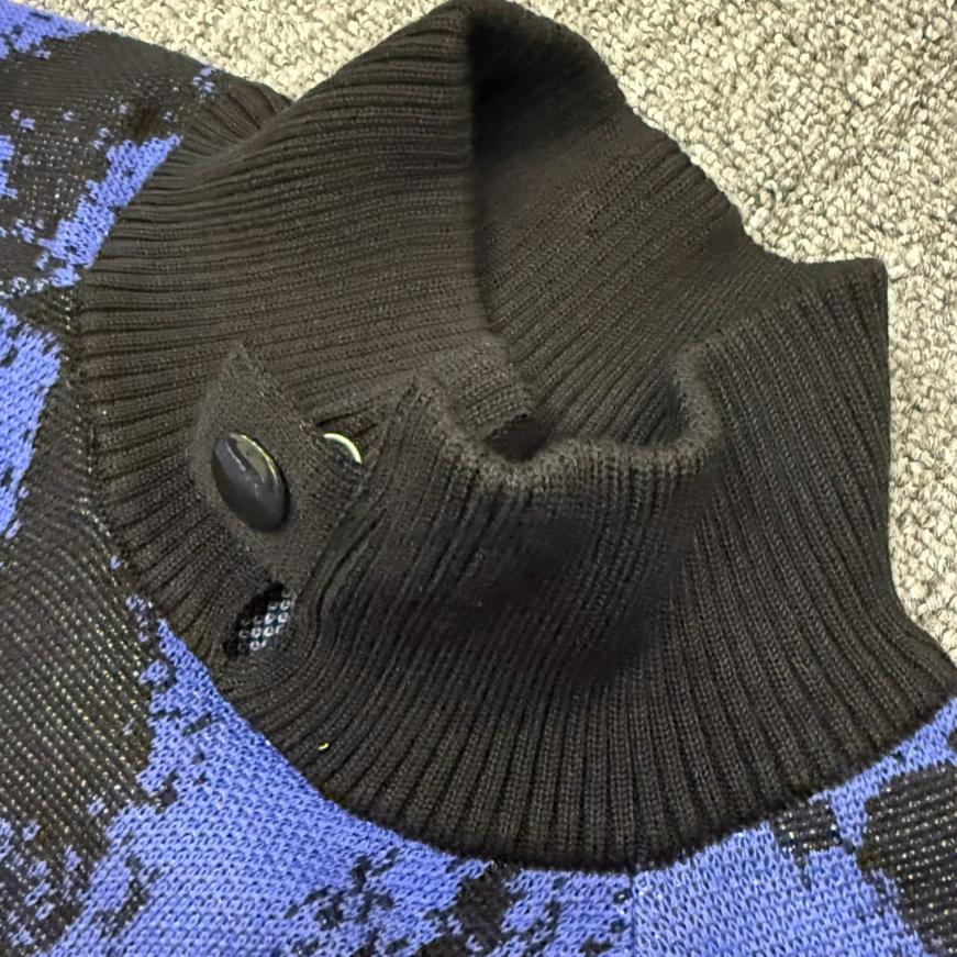 Nike Logo Knitted Warm Pullover Half High Neck Sweatshirt Men sweatshirt Blue FB7842-411