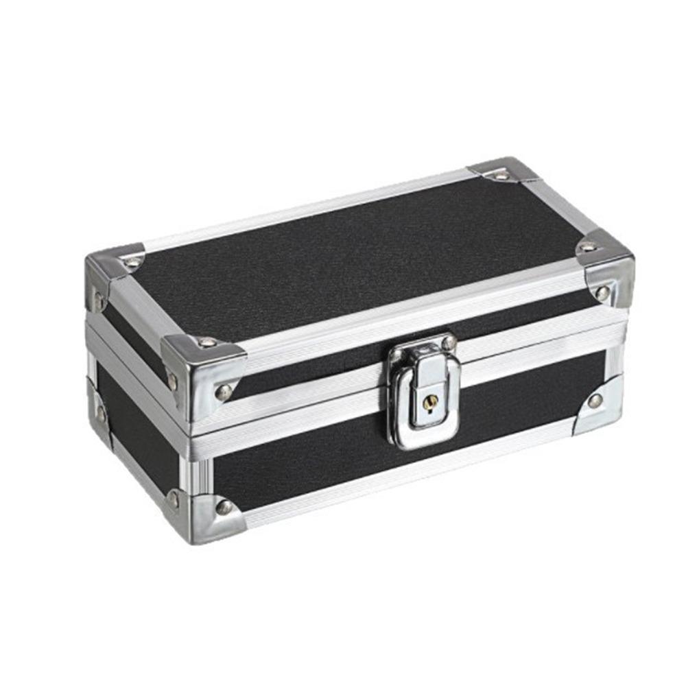 Shock Resistant Aluminum Suitcase Lockable Design Metal Briefcase  Jewelry Storage чёрный