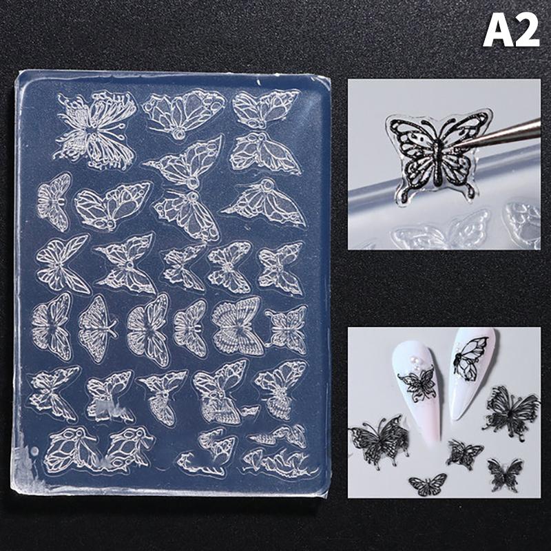 

1 шт. Силиконовые формы для ногтей Штамп Шаблон Шармы для ногтей Инструменты для ногтей Украшение для нейл-арта Рельефная наклейка Бабочка Аксессуары для ногтей Сделай сам as the picture