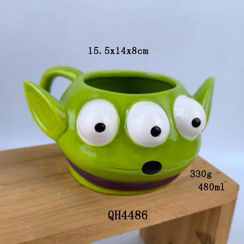 WA 3D Three-Eyed Alien Ceramic Mug