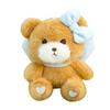 Adorable Bow Cute Knot Teddy Bear Plush Keychain Soft Short Plush Pendant