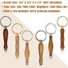 VOFUN-12Pcs Woodturning Keychain Kit Wood Turning Accessories Mandrel Wood Turning Keychain For Woodworking Gifts