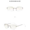 Women's sunglasses, men's and women's fashion frameless sunglasses, metal sunglasses