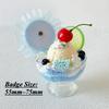 Kawaii Ice Cream Cup Badge Holder Anime Character Badge Display DIY Figurines for Desktop Decoration Fashion Gifts for Friends