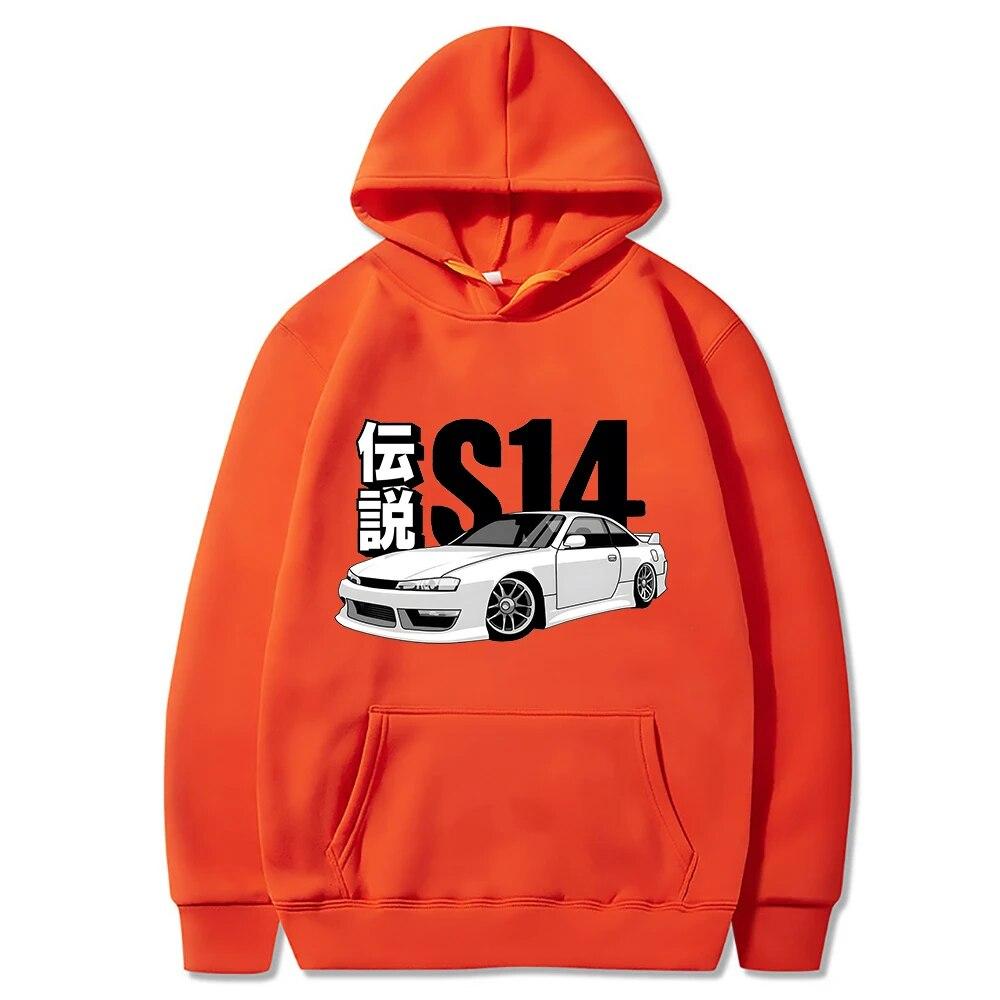 Anime Initial D Printed Hoodie Men Women Casual Fashion Hooded Shirt Long Sleeves Pullover Sweatshirts Oversized Unisex Clothing