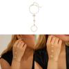 Style Crystal Zircon Flower Ring Hand Chain For Women Gift Jewelry
