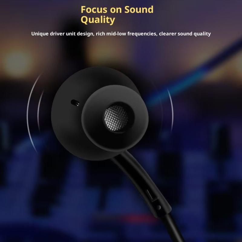 Usb-C Wired Earbuds In-Ear Headphones With Mic Hifi Stereo Sound -Free Braided Cable Type-C,3.5Mm