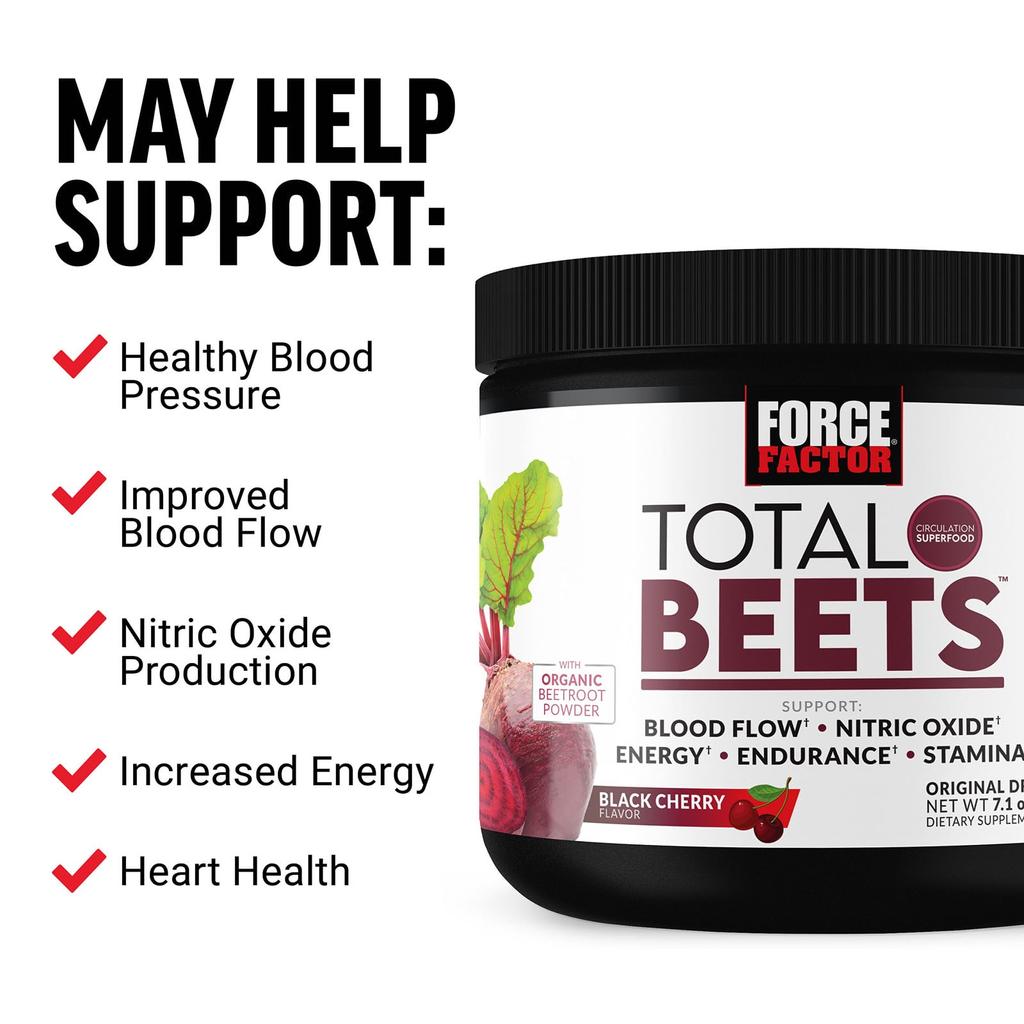 Force Factor, Total Beets, Original Drink Powder, Black Cherry Flavor, 7.1 oz (201 g)