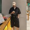 Men's Casual Short-Sleeve Overall Suit Set