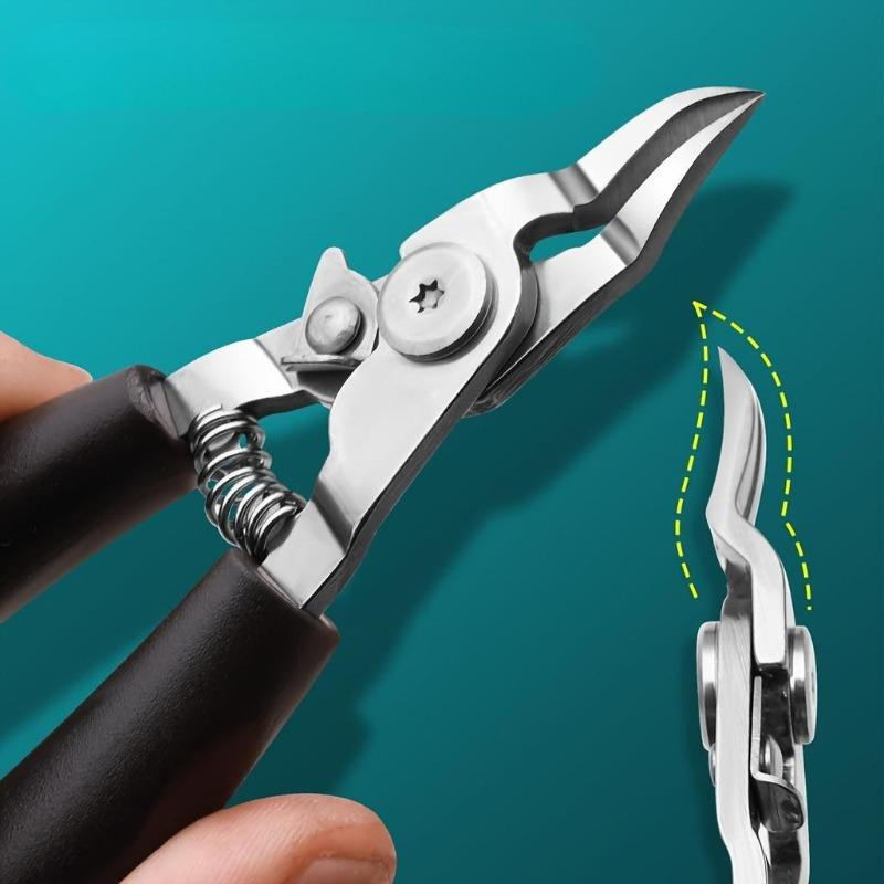 Moderner Zehennagelknipser aus Edelstahl mit konkaver Kante – scharfe, gebogene Klinge