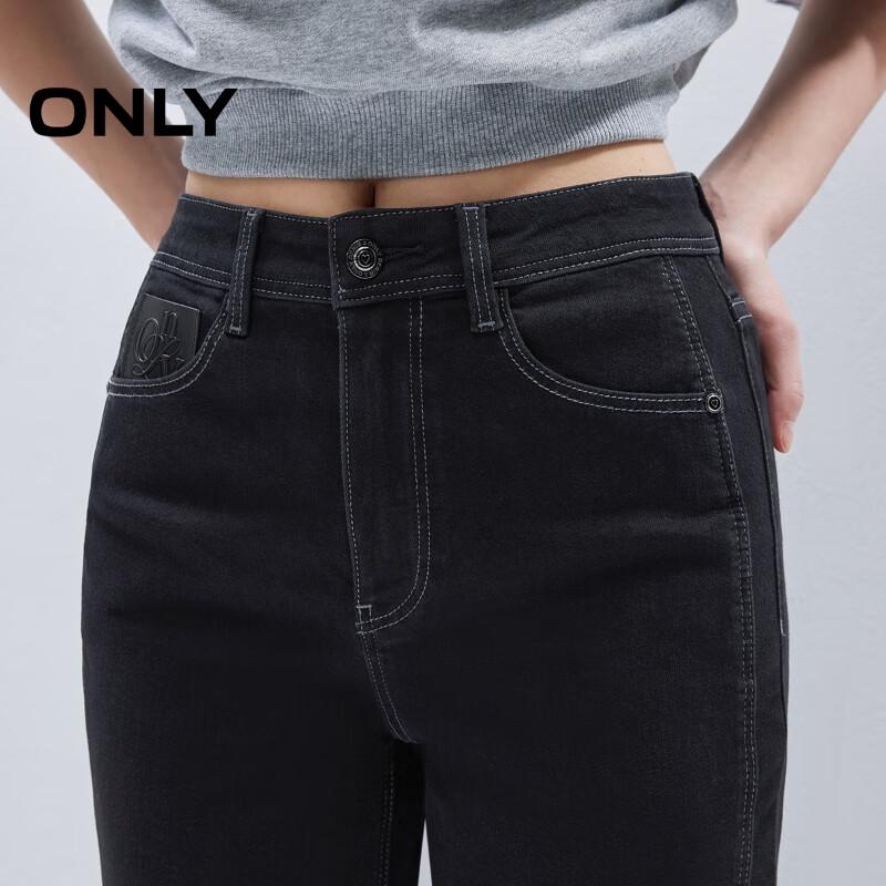 ONLY Women's 2025 Summer Lycra High-Waist Straight Cropped Denim Jeans