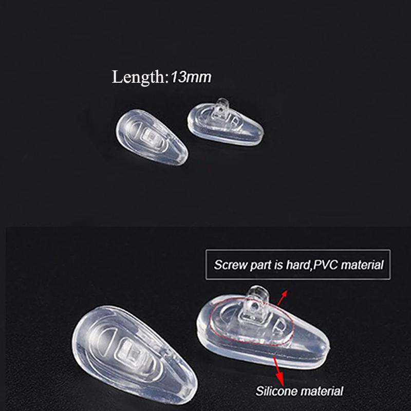 

10Pairs(20pcs) Hard Core Soft Air Chamber Silicone Nose Pads Screw Push Eyewear Glasses Accessories