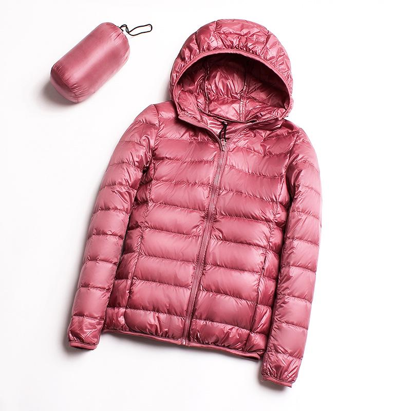 2025 Winter Korean Style Ultra-Light Women's Hooded Down Jacket - Short Slim Plus Size Coat