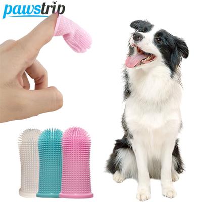 Cepillo de dientes de silicona suave para perros y mascotas, cepillo de limpieza bucal para dientes de mascotas, herramienta para el cuidado de los dientes y el sarro, accesorios para perros