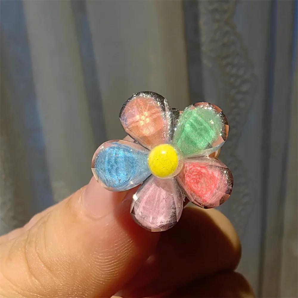 Shoelace Decorative Clip Children's Bling Glitter Princess Ice Cream Rainbow Shoe Buckle Removable Shoe Charms Decorations 1pcs