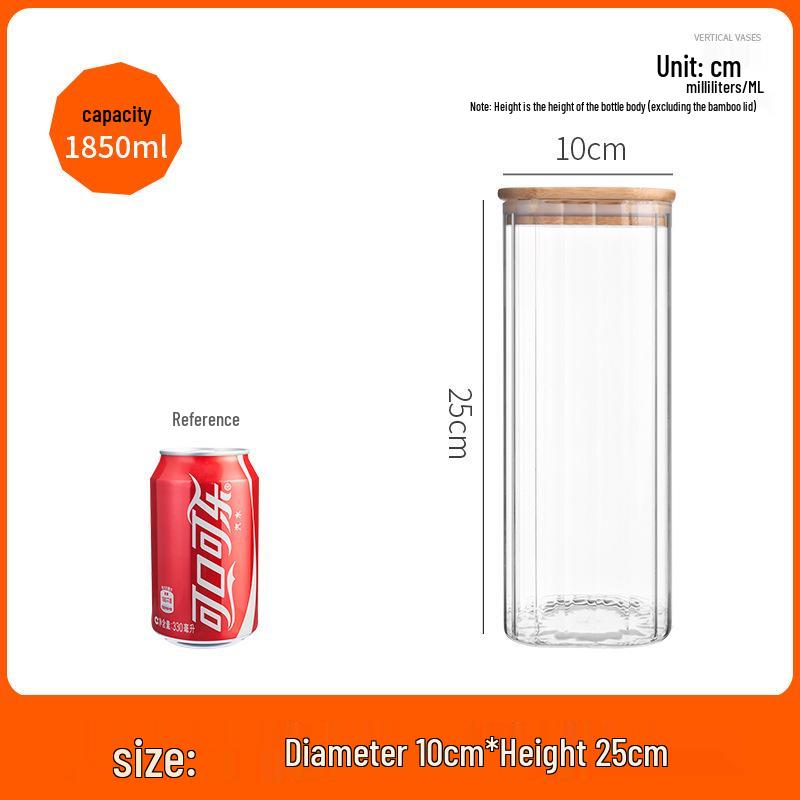 Square Moisture-Proof Glass Jar with Lid for Tea and Spices - New Style Storage Solution