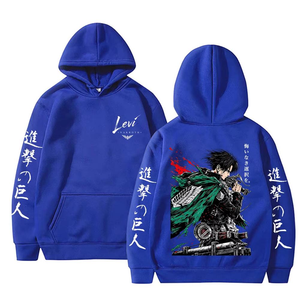 2026 Hot Sale Anime Attack On Titan Levi Ackerman Merch Hoodie Men Women Fashion Hip Hop Sweatshirt Trendy Streetwear for Daily Looks