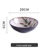Bairun Ceramic American-Style Bowls & Plates Set - INS Style, Underglaze Color, Ideal Housewarming Gift & Tableware for Dinner or Noodles.