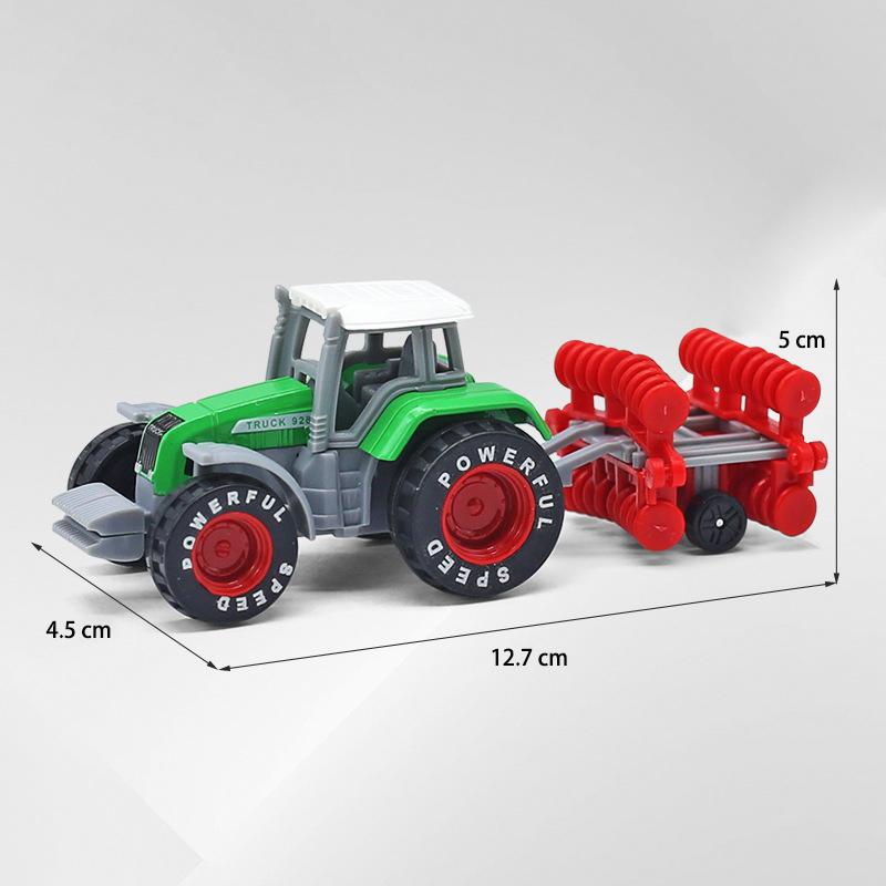1 Pcs Mini Farm Vehicles Diecast Inertia Car Toys Model Engineering Sprinkler Car Model Tractor Engineering Model for Kids Gift зелёный