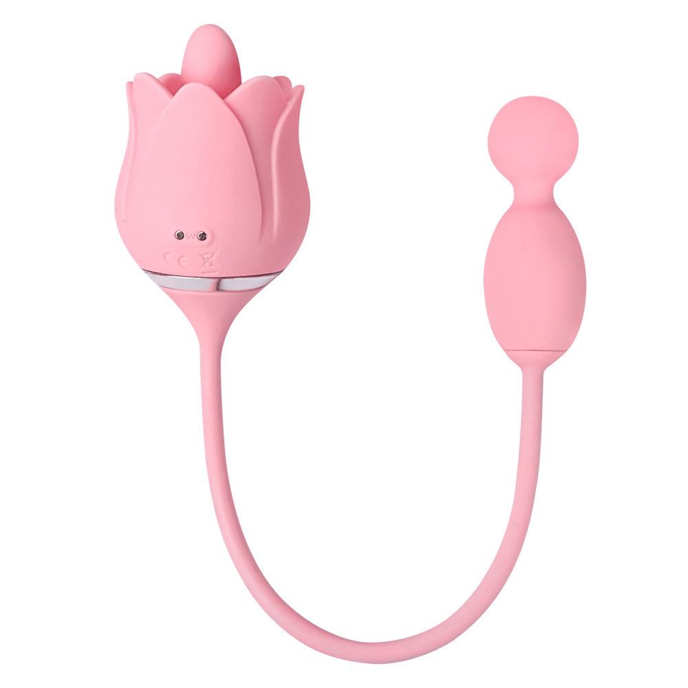 Duoreiso 18-Function Vibrating Tongue-Licking Lotus Flower Adult Toy