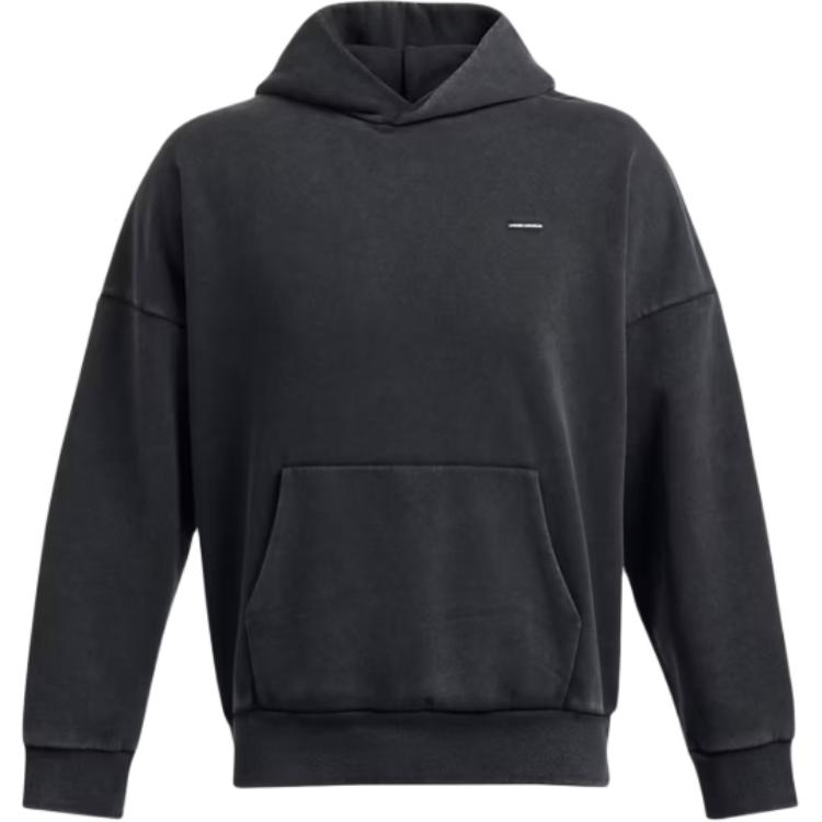 Under Armour Icon Fleece Pullover Hoodie Men Black 1386552-001 2XL