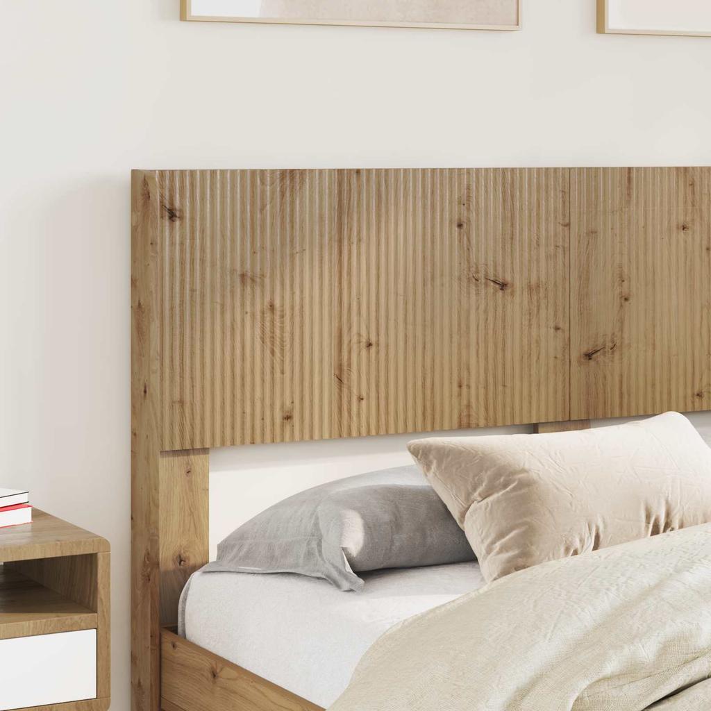 Bed Frame with Storage Space and Headboard Artisan Oak