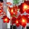 Fall Thanksgiving Maple Leaf Lamp Garland Decoration Decor LED Lighted Leaves Xmas