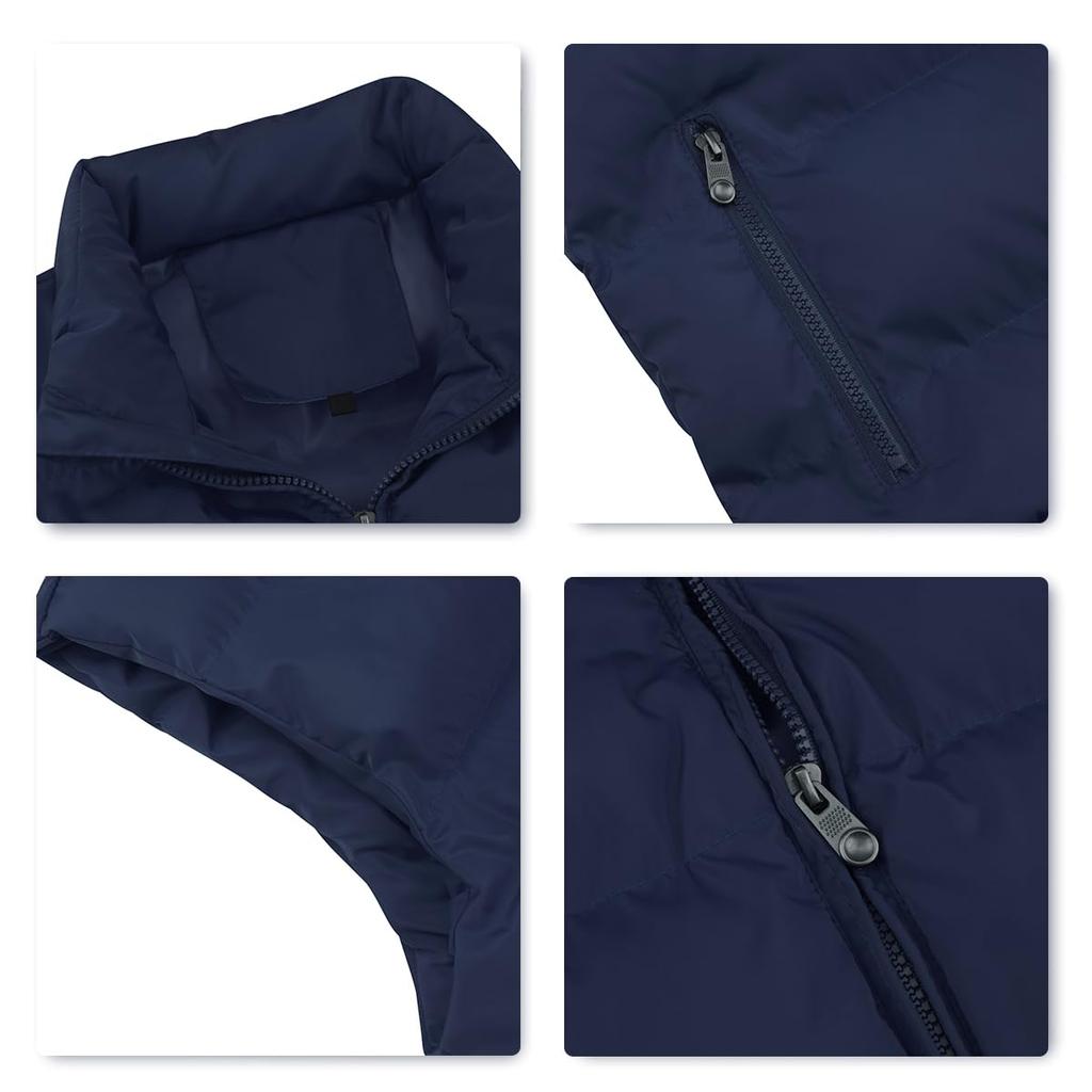YFFUSHI Sleeveless Winter Casual and Outdoor Lightweight and Available In Plus Sizes Men's Vest, Jacket, Warm, Stand-Up Collar,