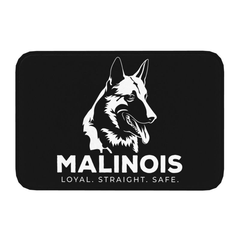 Tapis de porte personnalisé pour chien Malinois Belge Tapis de sol antidérapant pour entrée Chambre Balcon Tapis 40cmx60cm