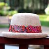 Yunnan Ethnic Wind Cotton and Linen Leisure Spring and Summer Travel Embroidery Hat, Sunshade Embroidery Hat Wholesale