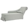 VidaXL Fauteuil long et traversin accoudoir droit gris clair velours, fauteuil, fauteuil de détente, fauteuil long 4009782