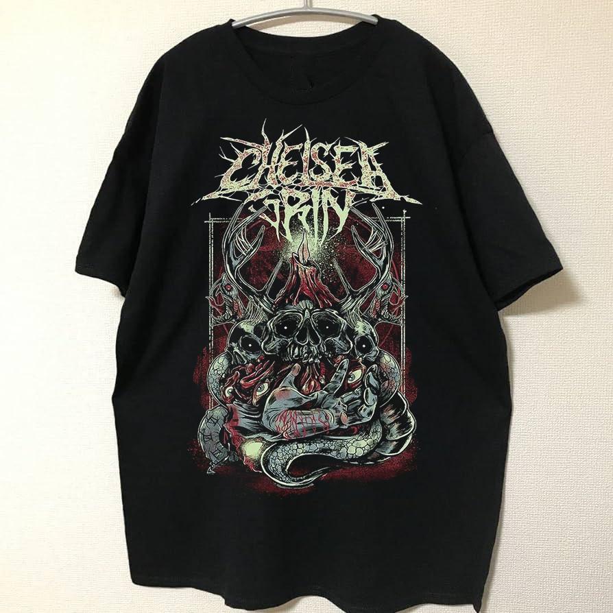 

Футболка Chelsea Grin SNAKE SKULL Черная Метал Музыка Все Размеры S-5XL Унисекс M