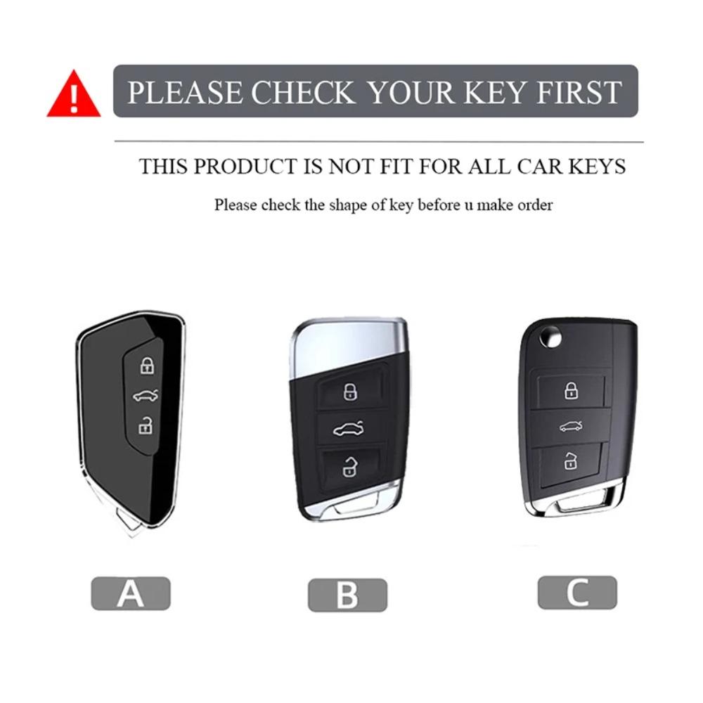 Zinklegierung für Volkswagen VW Polo Golf 7 Passat Tiguan MK2 Beetle Ateca Caddy T5 Klappbarer Auto-Schlüsselanhänger Hülle Zubehör