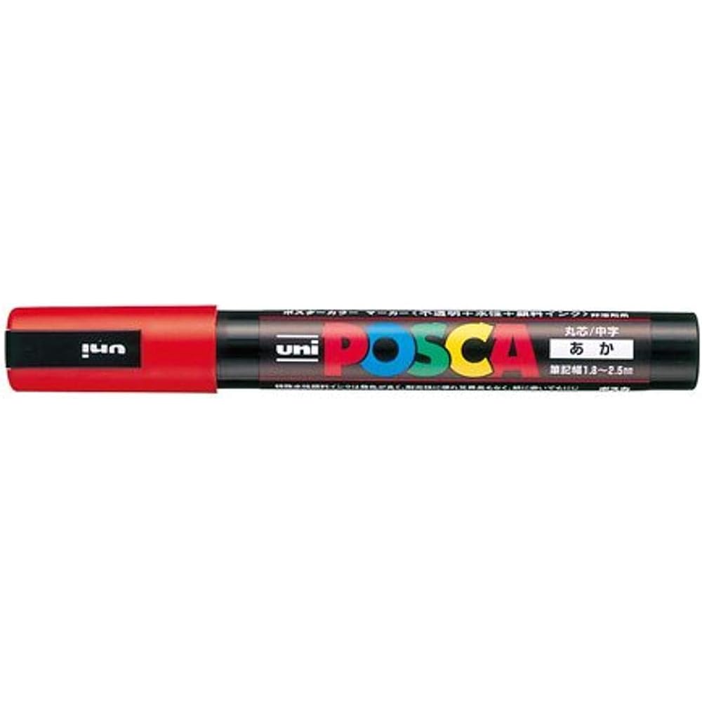 Mitsubishi Pencil Водобазовый маркер Posca Средний круглый стержень Красный PC5M.15