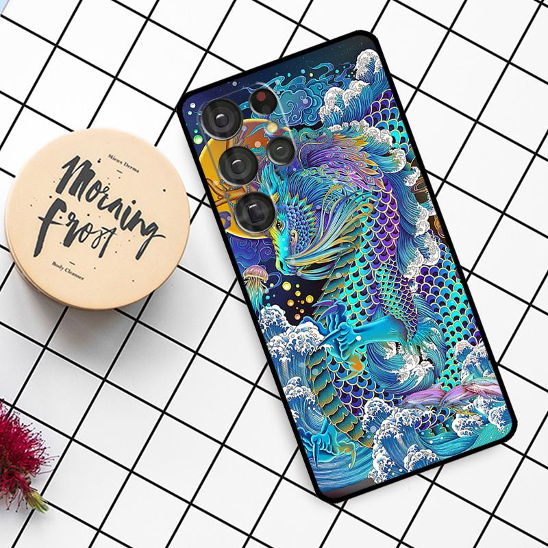 Fashion Chinese Dragon Case For Samsung Galaxy S24 FE S21 S22 S23 S25 Ultra S9 S10 Plus S20 FE S25 FE Phone Cover