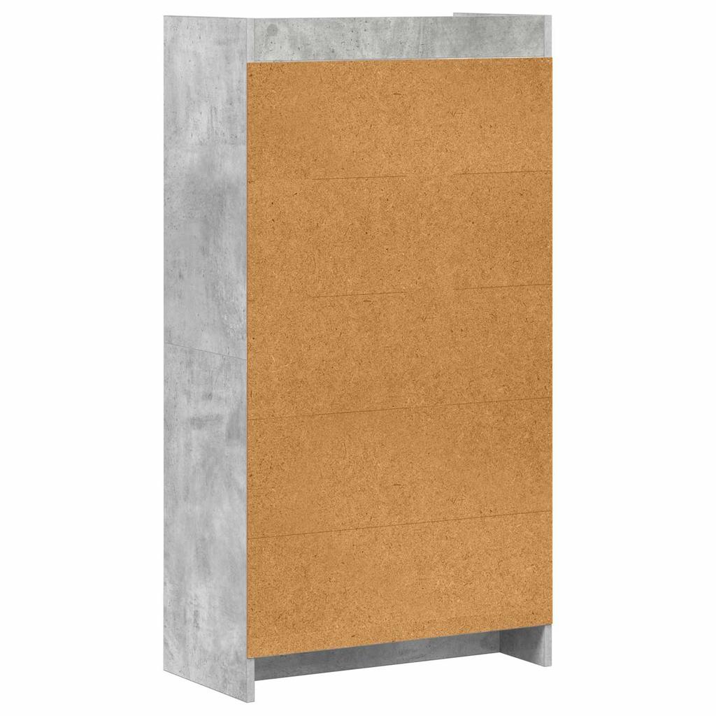 Bookshelf Concrete Grey 59 X 30 X 111 Cm Engineered Wood