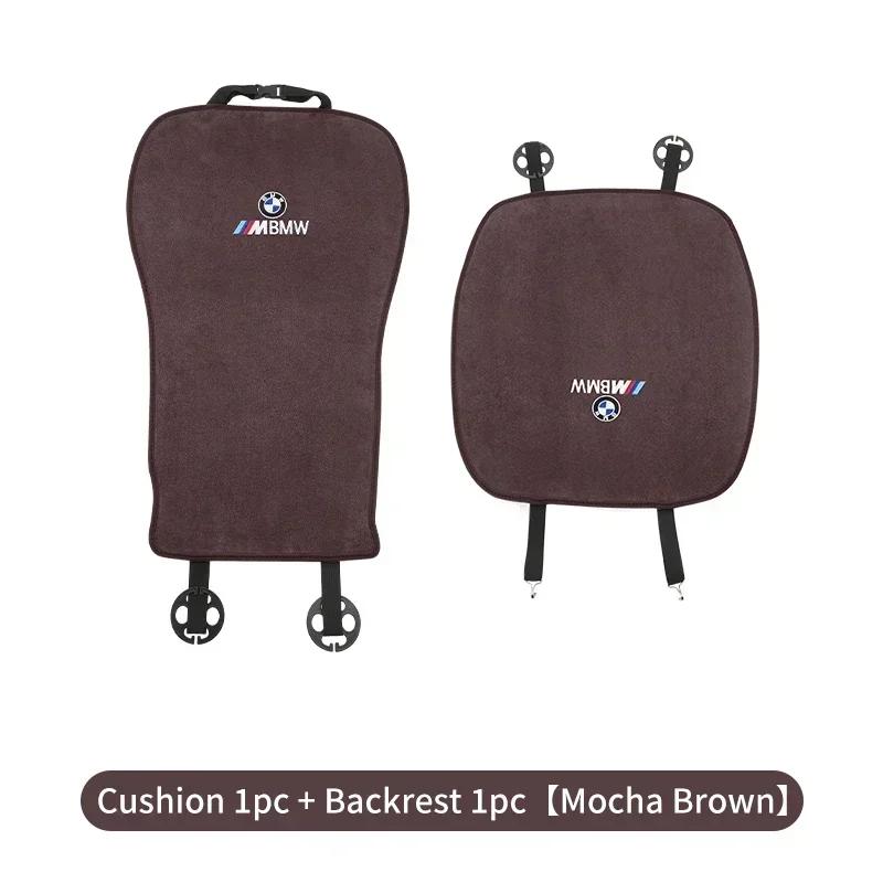 -Winter Autostoelhoes Suede Warm Voor- en Achterbankkussen Beschermer Accessoires Voor BMW 3 5 Serie X1 X3 X5 G30 G20 F48 G01 G05