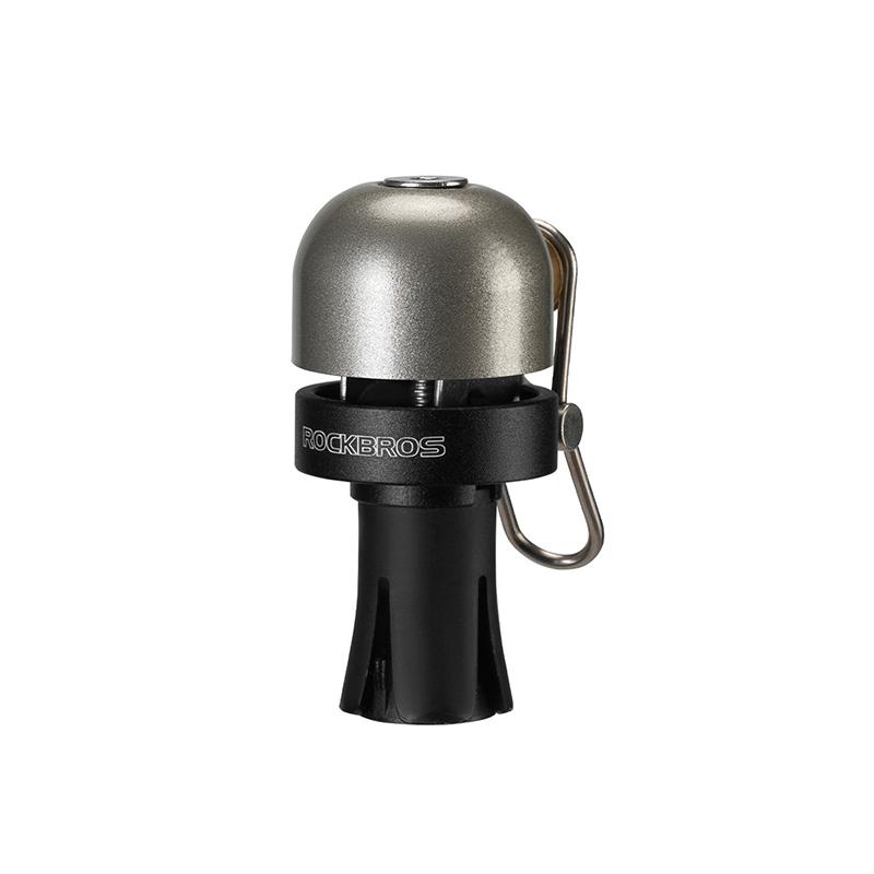 1Pc Aluminum Alloy Bike Bell Handlebar Plug Type 80Db Super Loud Safety Alarm Crisp Ringing Horn Cycling Accessories серебряный