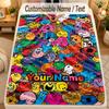 Flannel BlanketMr. Men & Little Miss Custom Name Text Personalized Soft Warm Throw Blanket Home Decor Gift