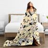 Cute Chiikawa Racco Blanket Fleece Printed Usagi Hachiware Breathable Soft Throw Blankets for Sofa