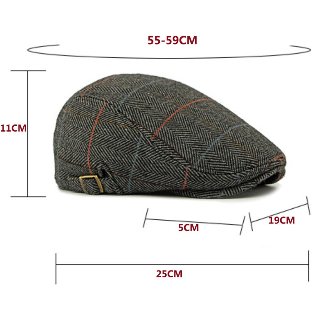 HT4839 Mens Berets Striped Artist Painter Wool Beret Hats Ivy Flat Cap Women Thick Warm Autumn Winter Hat Male Female Beret Caps